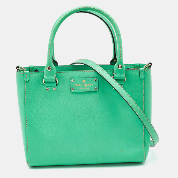 Kate Spade Leila Bucket Bag Pebbled Dark Green Leather Purse KE489 NWT $359  FS | eBay